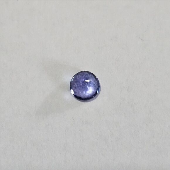 Natural Tanzanite Gemstone, 1.25ct Round Portuguese Cut, Blue Violet Loose Stone - Picture 4 of 6